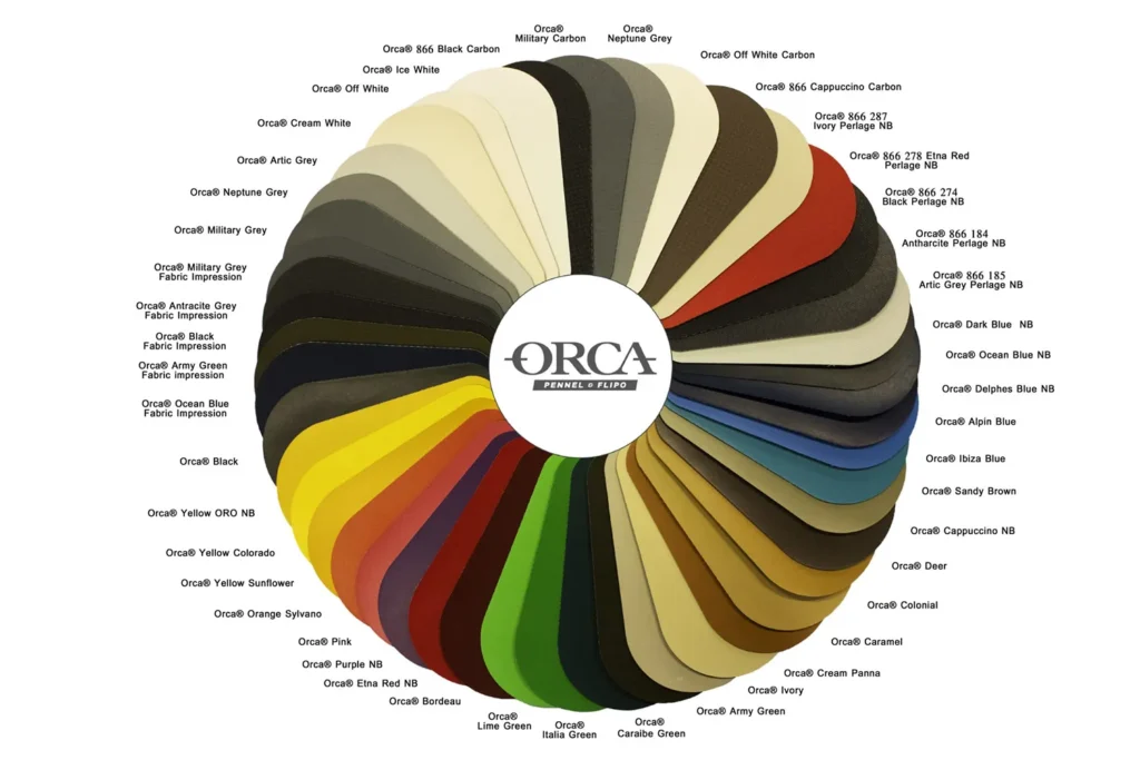 Rib Retube - Why Hypalon is the Gold Standard for RIB Retubing and Repairs - Orca Hypalon Colour Chart